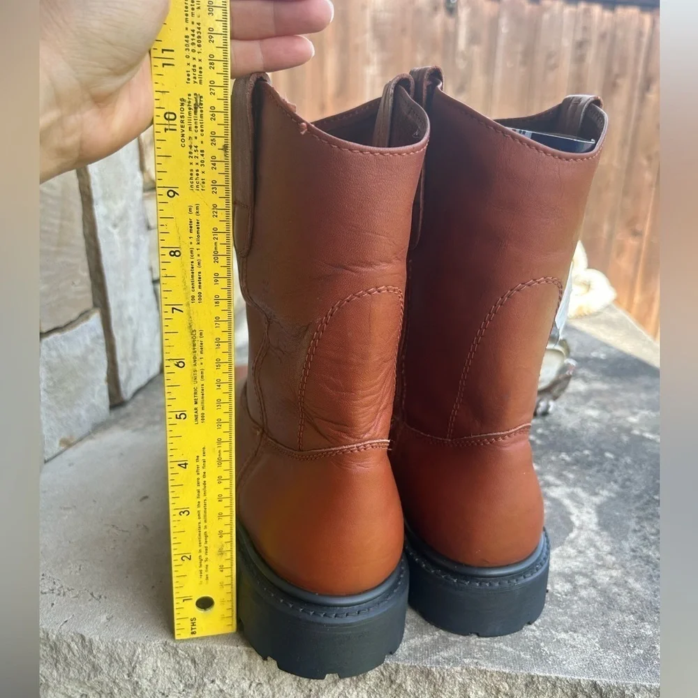 Men's Brown Leather steel toe work Boots Good Year Welt NWT Sz-29 (US 10.5) LocB